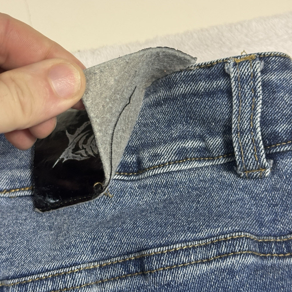 Rare Ghost Supply x Chaotix Studios 1 of 1 Reworked Alien Face Denim Jeans 32x27