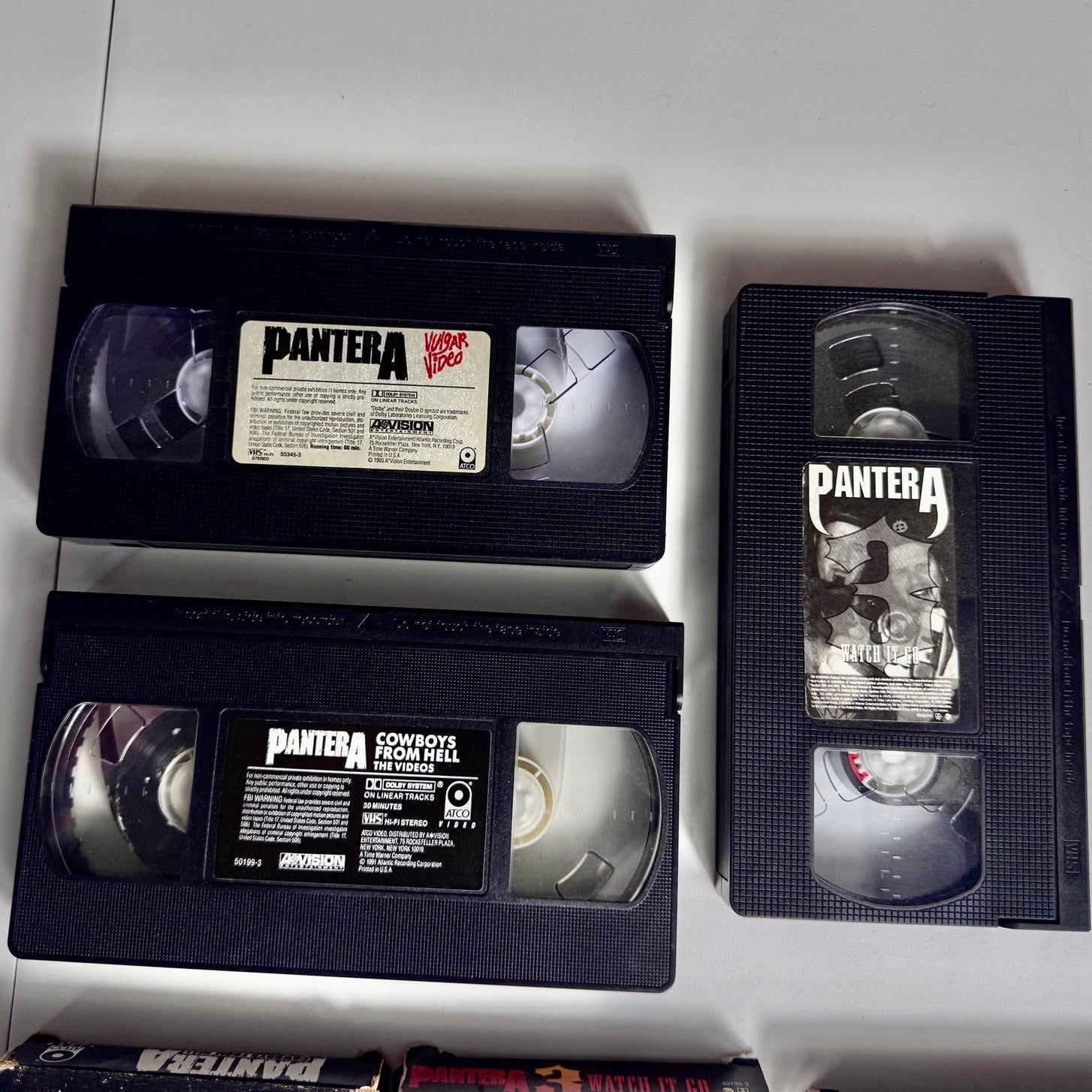 Pantera VHS Lot Vulgar Video Watch It Go 3 Cowboys From Hell Videos Metal 🎸🤘🏼