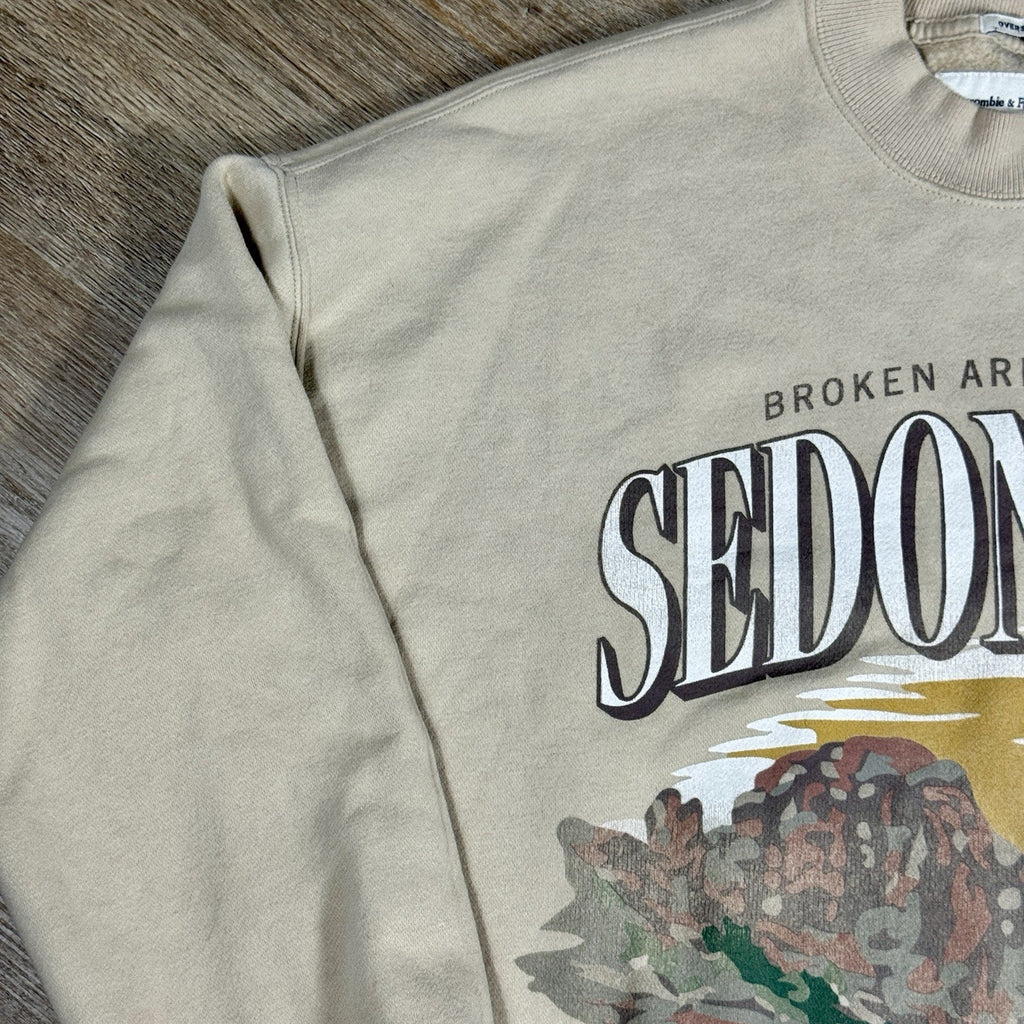 Vtg Abercrombie & Fitch Oversized Sedona AZ Crewneck Sweatshirt Mens S Fleece