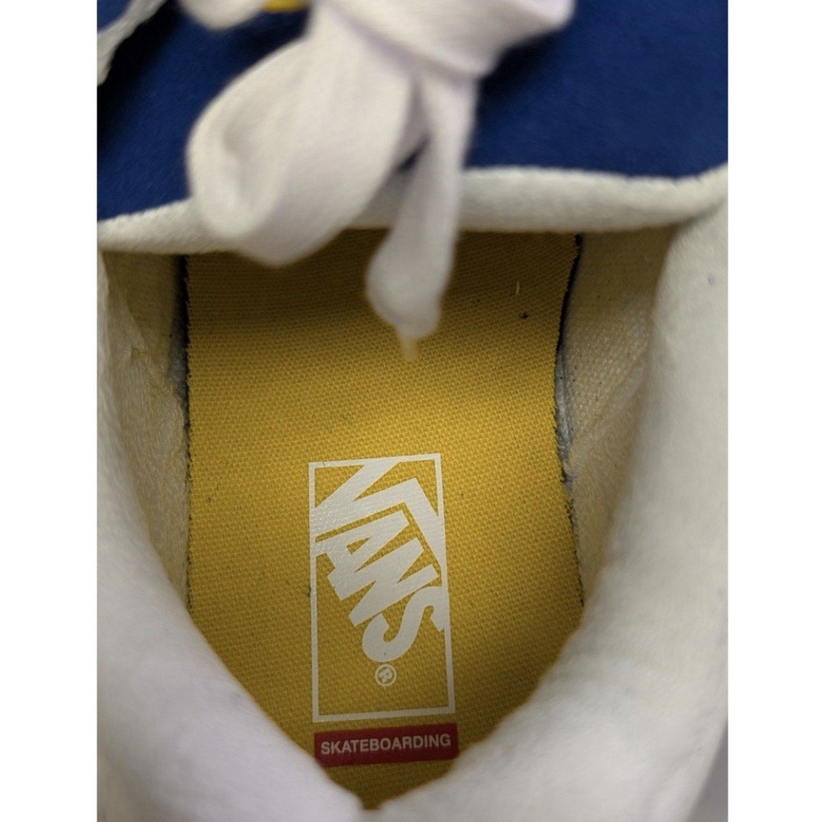 Vans Skate Estazzo VN000D45BYL Blue Yellow White Skate Shoe Mens 9.5 Sold Out