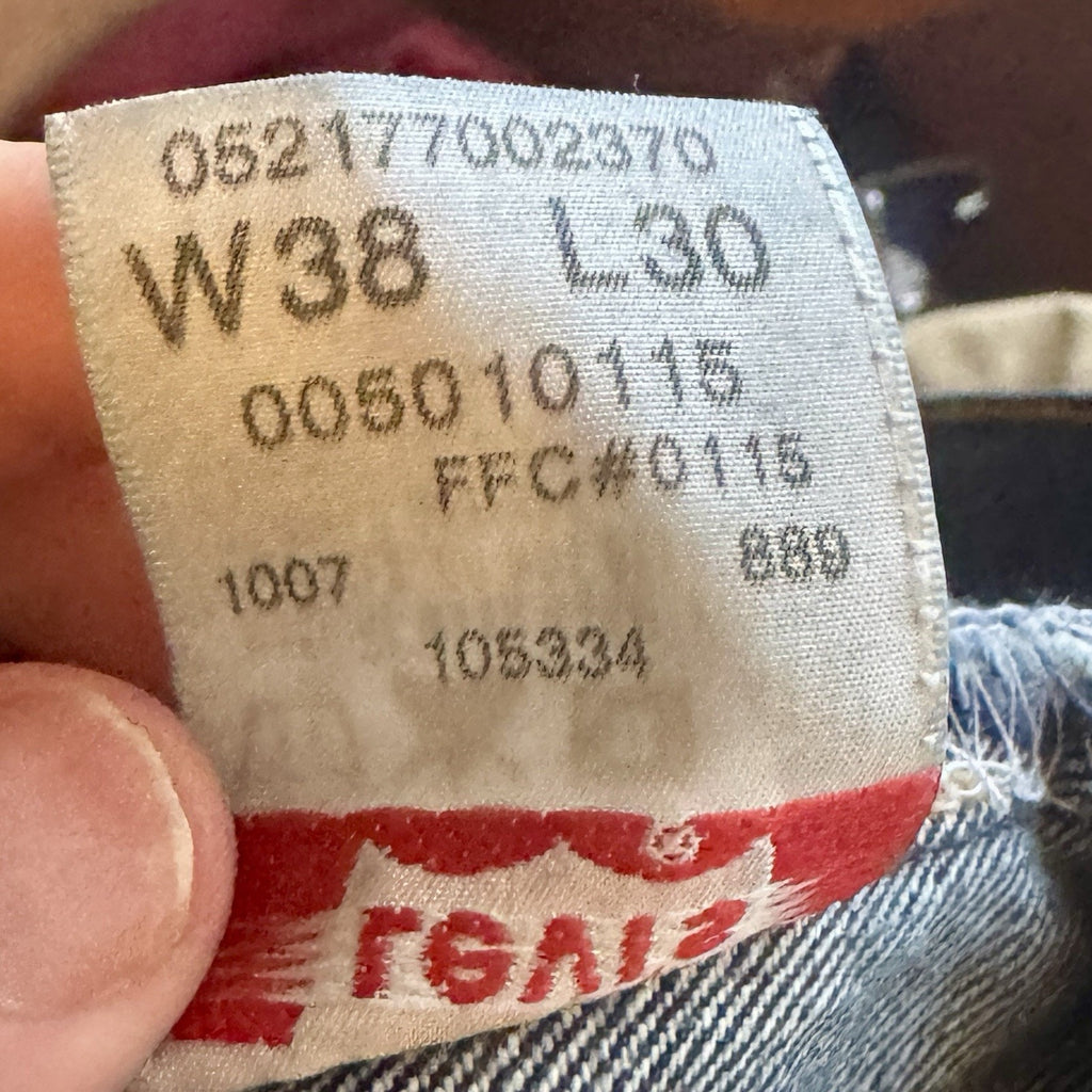 Vtg Men’s Levis 501 Denim Blue Jeans 2007 38x30 Dark Rinse Indigo Button Fly Y2K