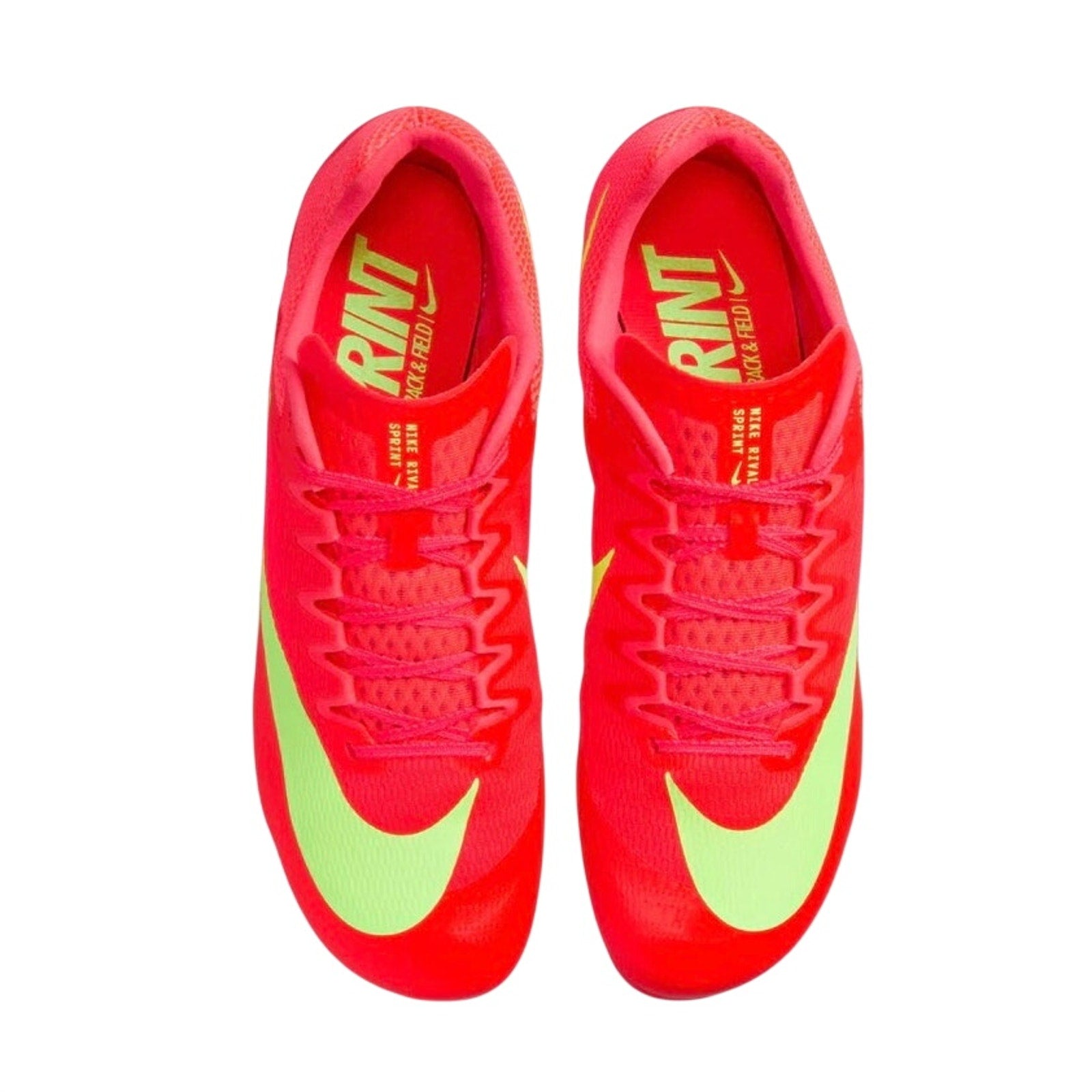 Nike Zoom Rival Sprint Track No Spikes Bright Crimson Volt FZ9663-600 Sz 11 Read