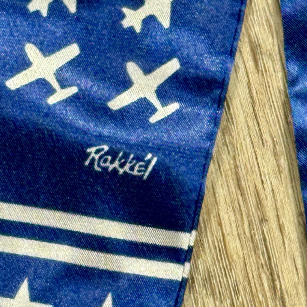 Rakkei Rama World Willie’s Last 93-04 Aviation Crew Pilot Scarf Vtg USA 45”