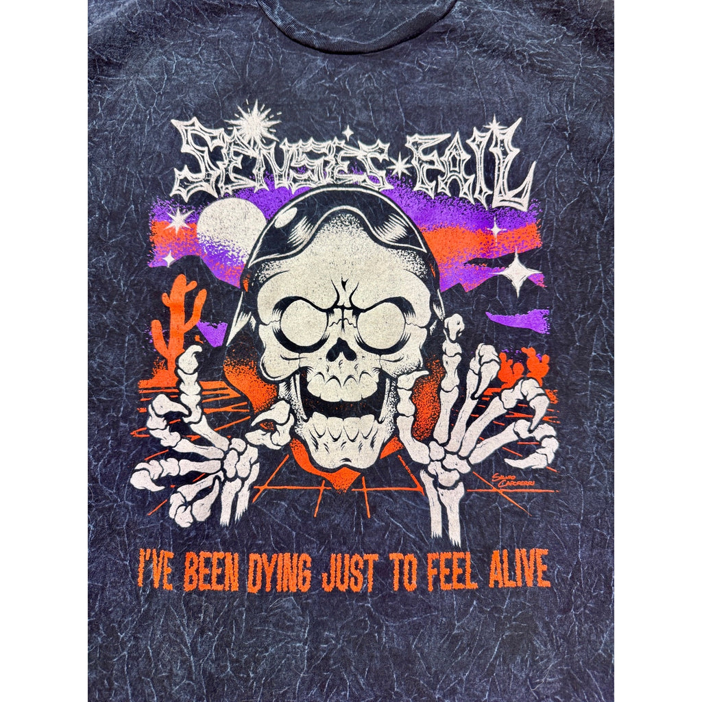 Senses Fail Scream Team Tour 2025 Acid Wash Band Tee Shirt XL Emo Punk Rock