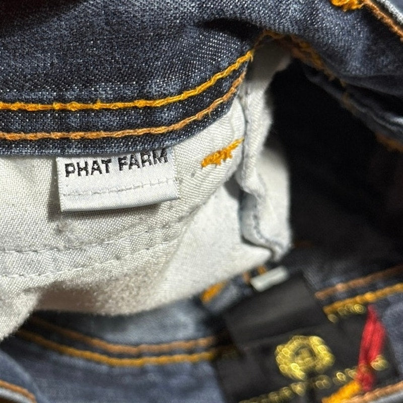 Phat Farm Classics Embroidered Flap Pocket Bootcut Jeans Men’s Size 38x34 Y2K