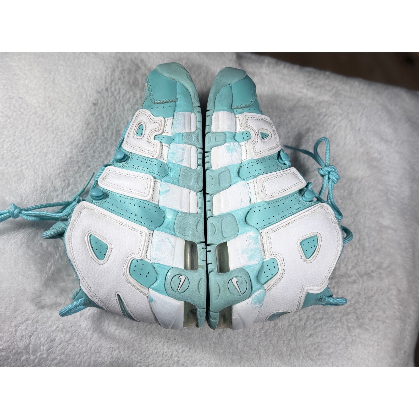 Nike Air More Uptempo GS Island Green White 415082-300 Youth 5Y / Women’s 6.5