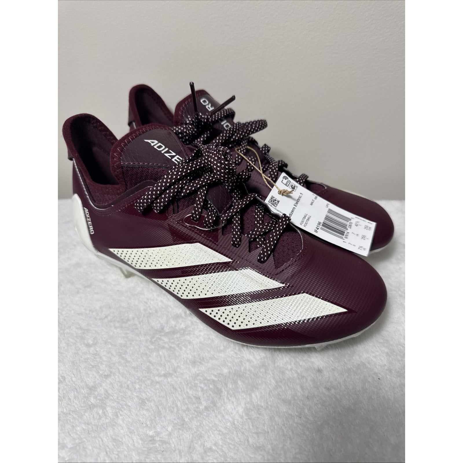 Adidas Adizero Electric.1 Football Cleats Men’s Sz 7.5 Maroon White NFL New