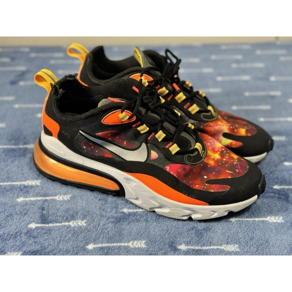 Nike Air Max 270 React Galaxy CW8567-001 Black Orange Men’s 8 / Wmns 9.5