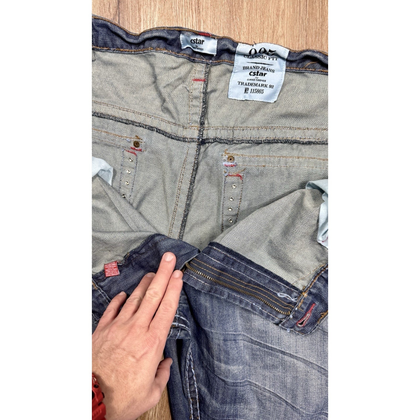 Y2K CStar by Ciano Farmer 905 Boot Cut Studded Embroidered Jeans Tag 50B 48x32