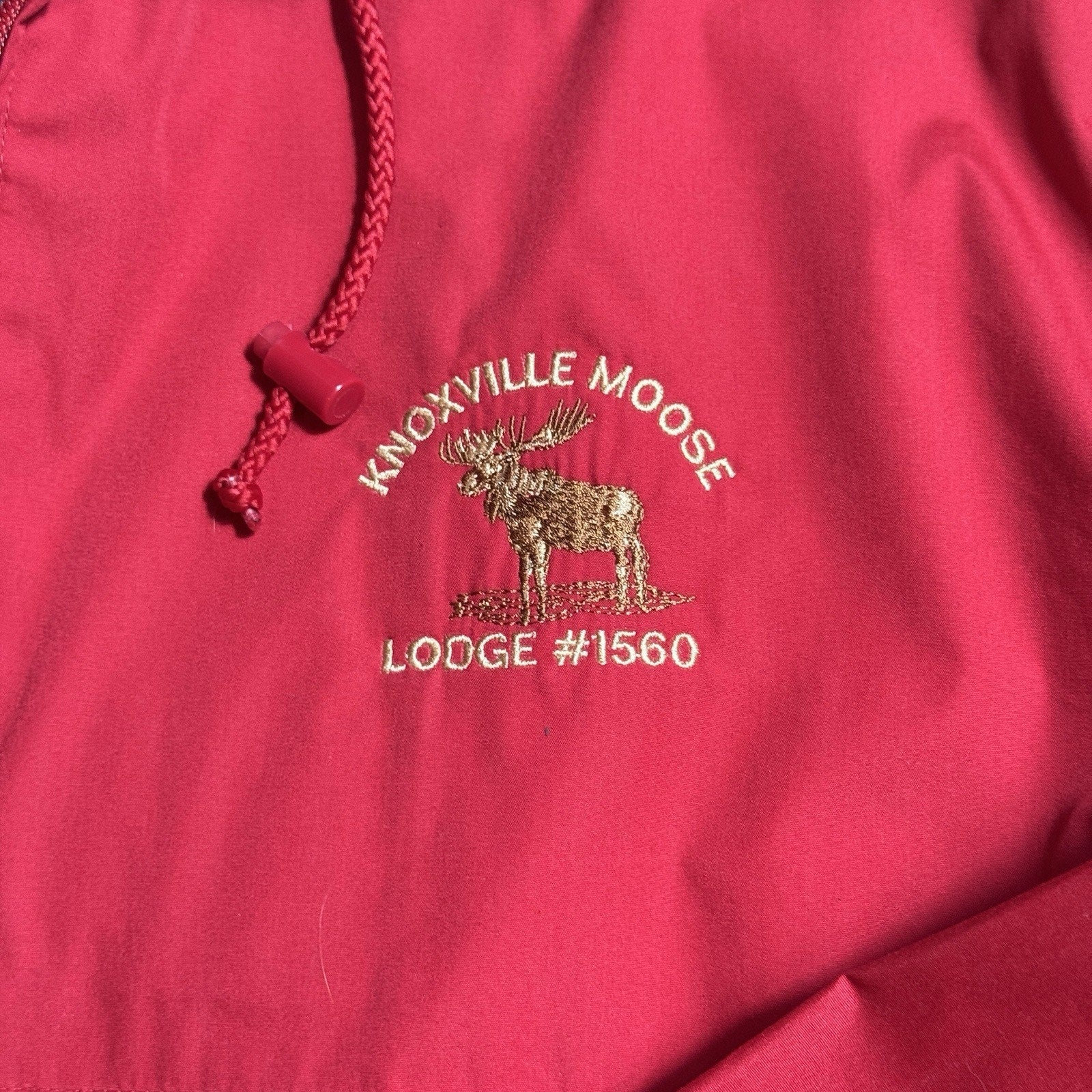 Port Authority On Tour Knoxville Moose Lodge #1560 Windbreaker Jacket Mens M Red