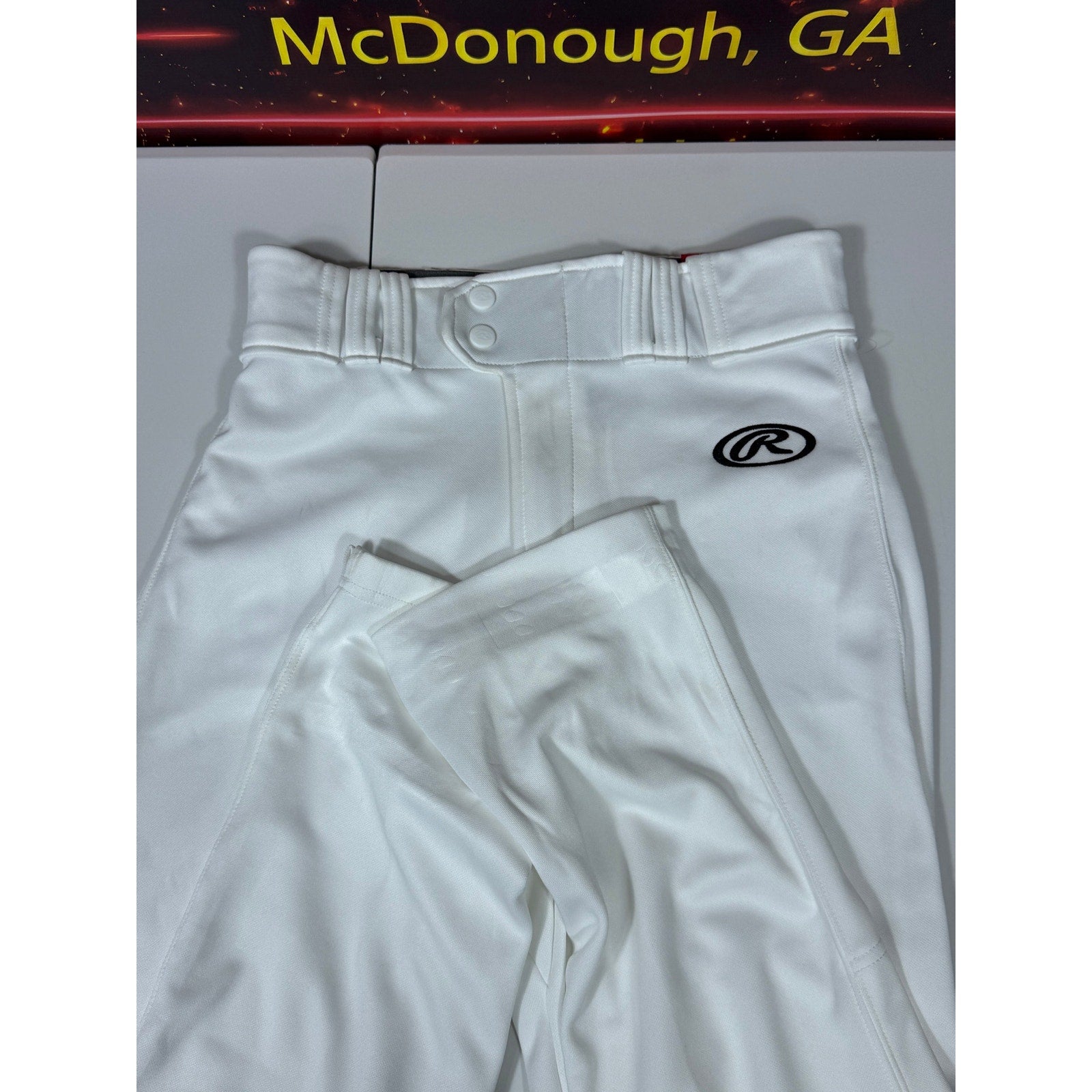 Rawlings Launch Semi-Relaxed Adult Baseball Pants White Small LNCHSR-W-88