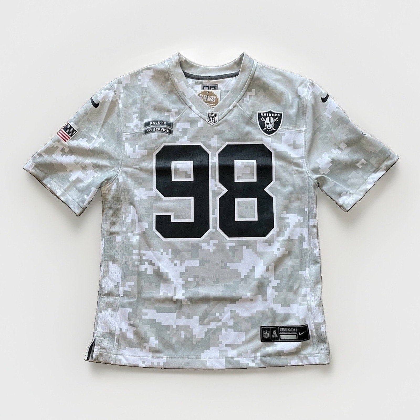 Nike Maxx Crosby Raiders Military Salute to Service NFL Limited Jersey Men S NWT