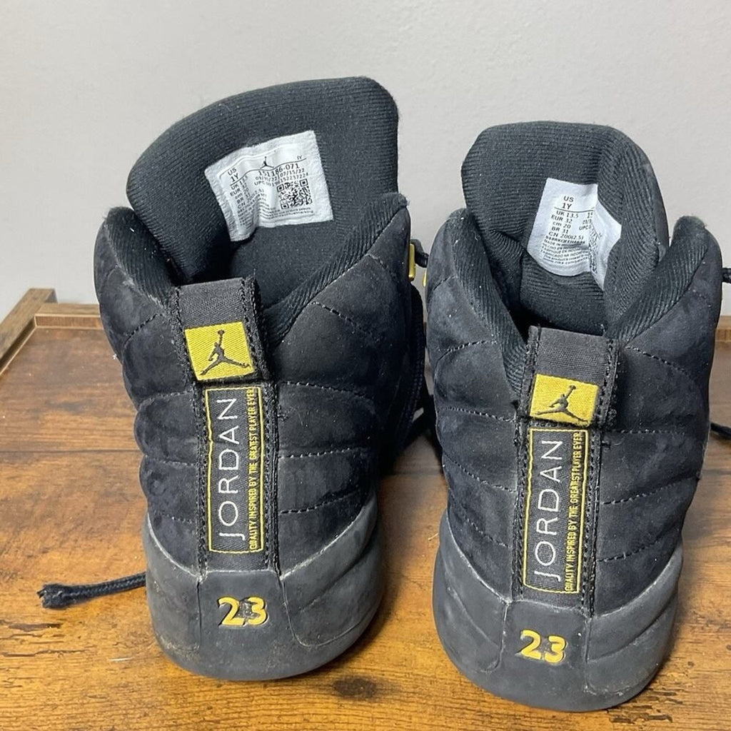 Nike Air Jordan 12 XII Retro Black Taxi 151186-071 Size 1Y Preschool - Used