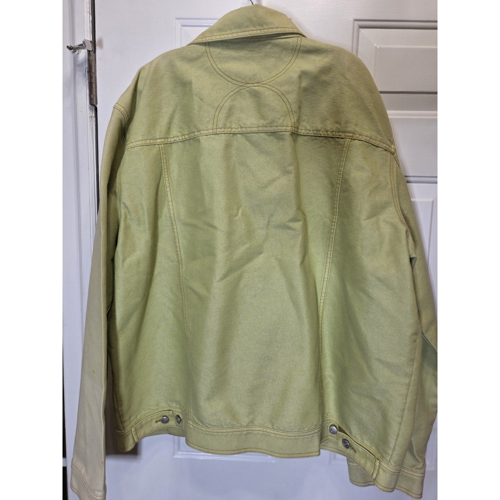 COOGI Down Under Blue Denim Jacket Mens 3XL Olive Green Trucker Vintage