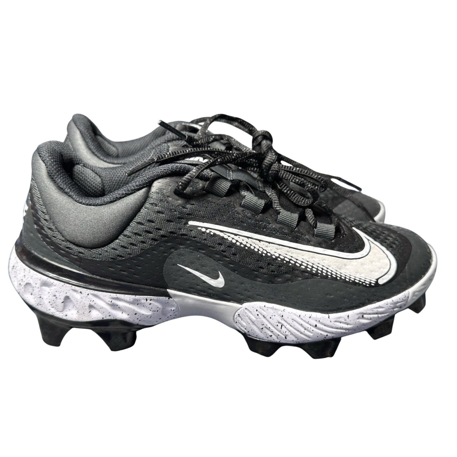 Nike Alpha Huarache Elite 4 MCS Baseball Cleat Black White FD6221-003 Sz 15