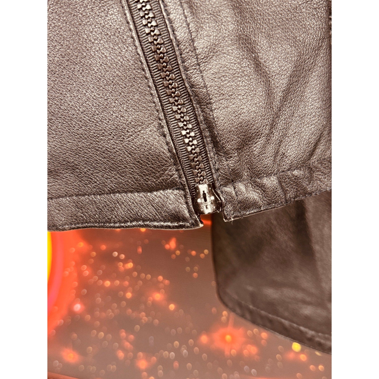 Vintage USA Made Wilda Genuine Leather Motorcycle Jacket Black Biker Cafe Racer Coat
