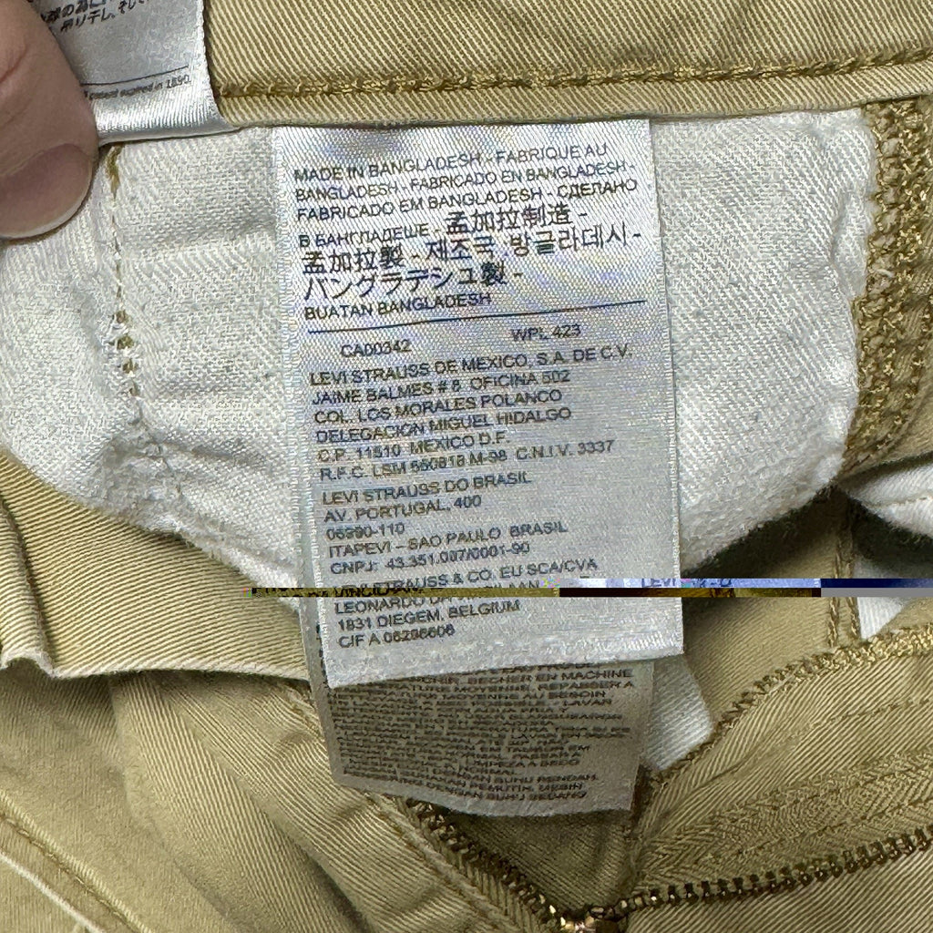 Levi's Cargo Pants Men's 34x30 Khaki Beige Utility Military Tactical Hiking Y2K