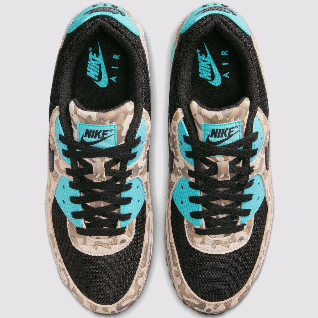 Nike Air Max 90 GS Camo Teal Black Tan IF3092-100 Youth Size 6Y Women's 7.5 - 8