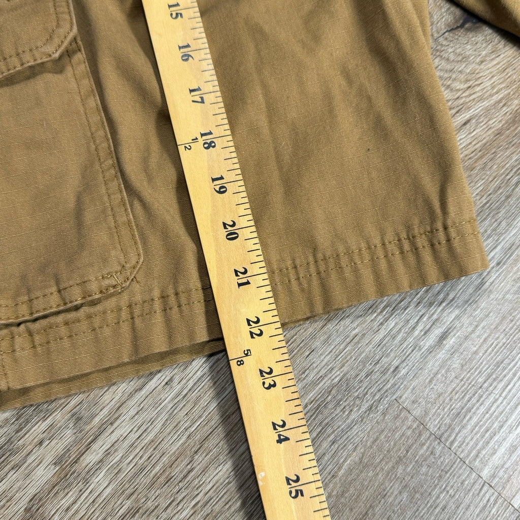 Genuine Dickies Ripstop Cargo Shorts Mens 40 Brown Relaxed Fit Work Utility