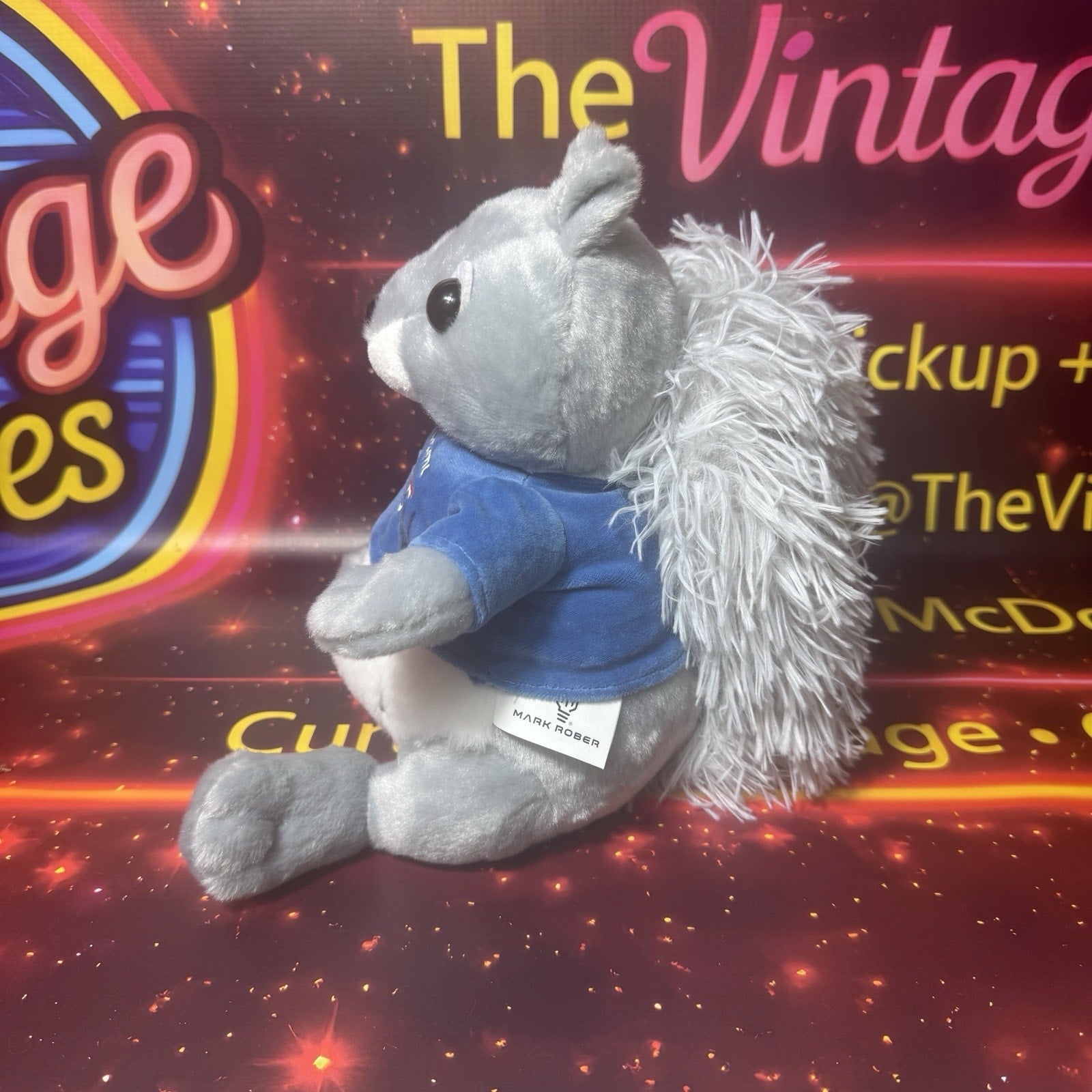 Signed Mark Rober CrunchLabs Phantastic Gus Phat Gus Squirrel Plush Rare Auto