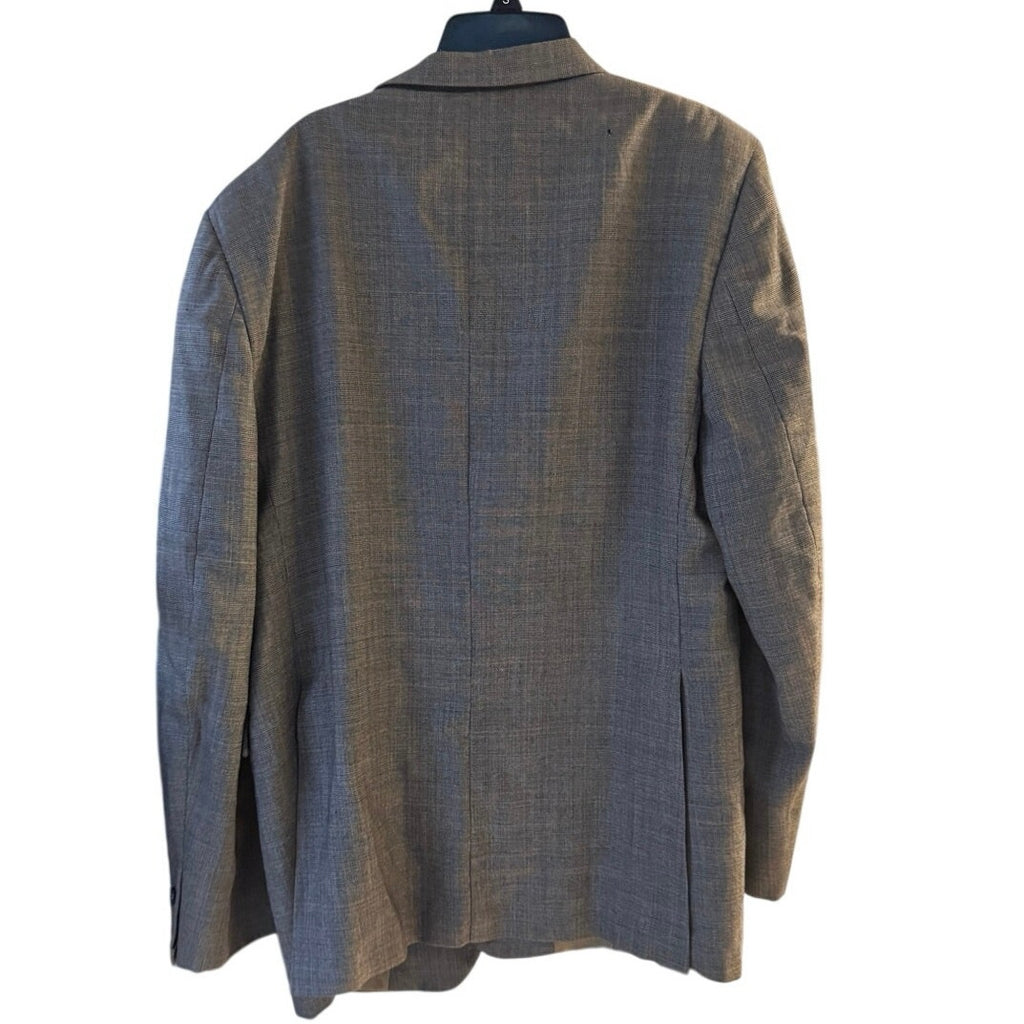 Vtg Givenchy Gentleman Chequers 100% Wool Glen Plaid Sport Coat Blazer Mens L-XL
