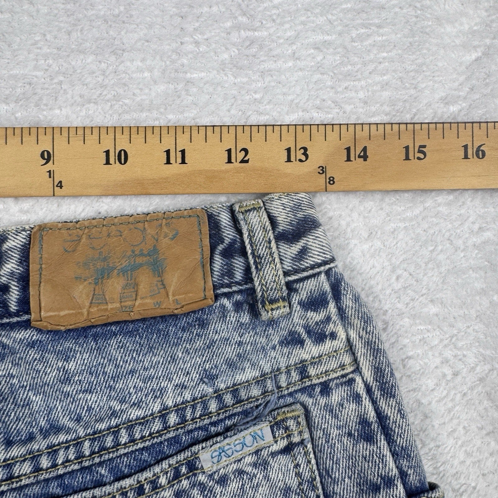 Vtg 1987 Sasson Jeans Womens 27x29.5 Acid Wash High Rise Straight USA 29x32 Mom