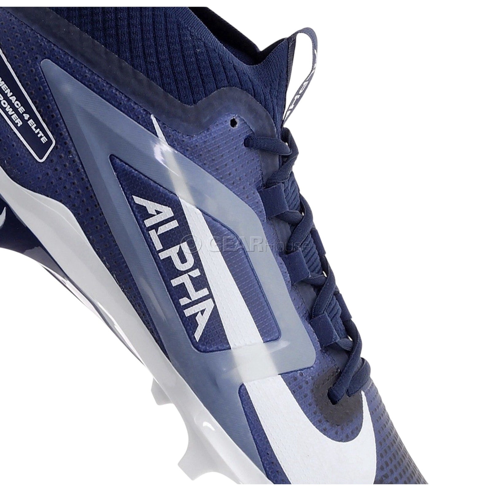 Nike Alpha Menace 4 Pro Football Cleats College Navy Blue White Sz 14 IB2501-400