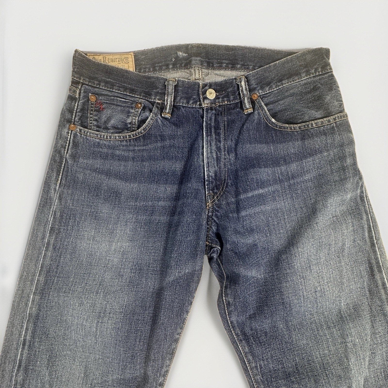 Vintage Polo Ralph Lauren Classic 67 Jeans Mens 32 x 32 Bootcut Split Hem Y2K