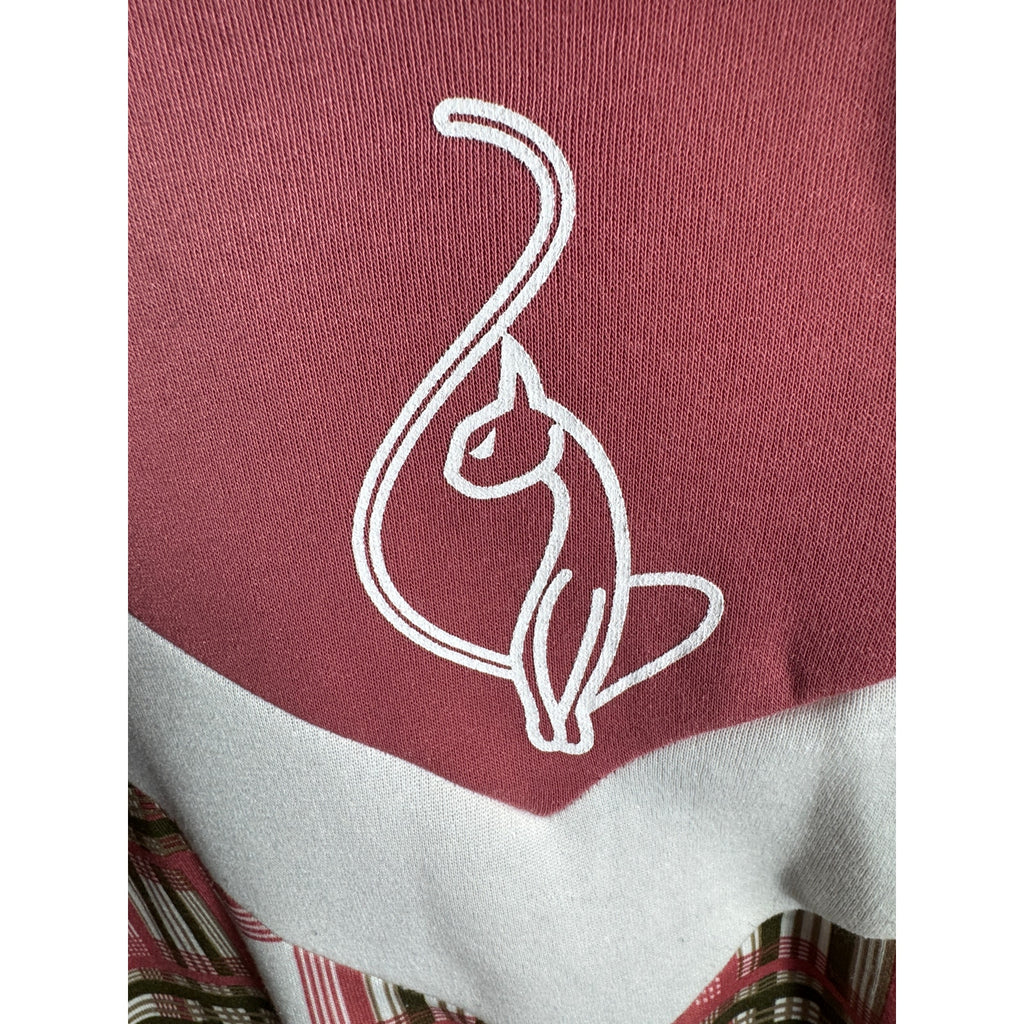 Y2K Baby Phat Plaid Open Back Hoodie Women’s 1X XL Pink Green