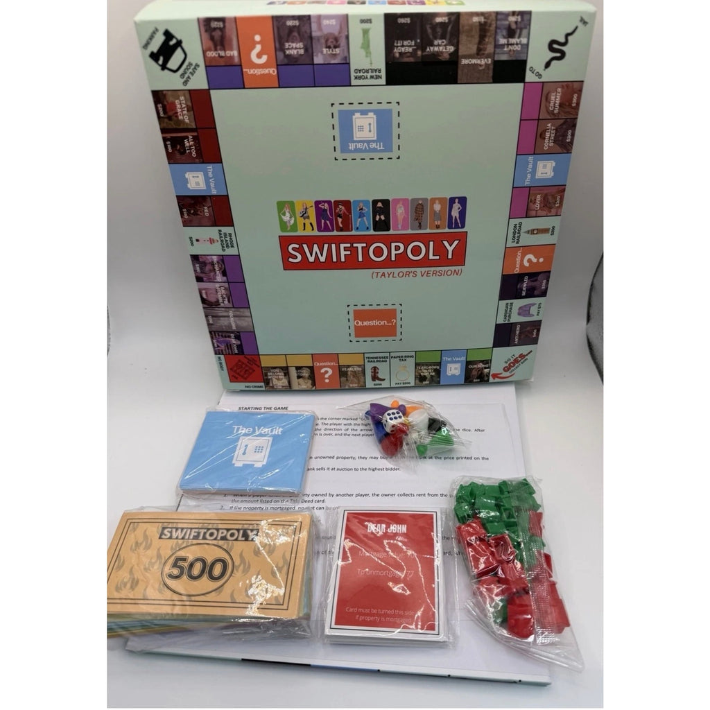 Swiftopoly Taylor’s Version Board Game Complete New Taylor Swift Fan Game