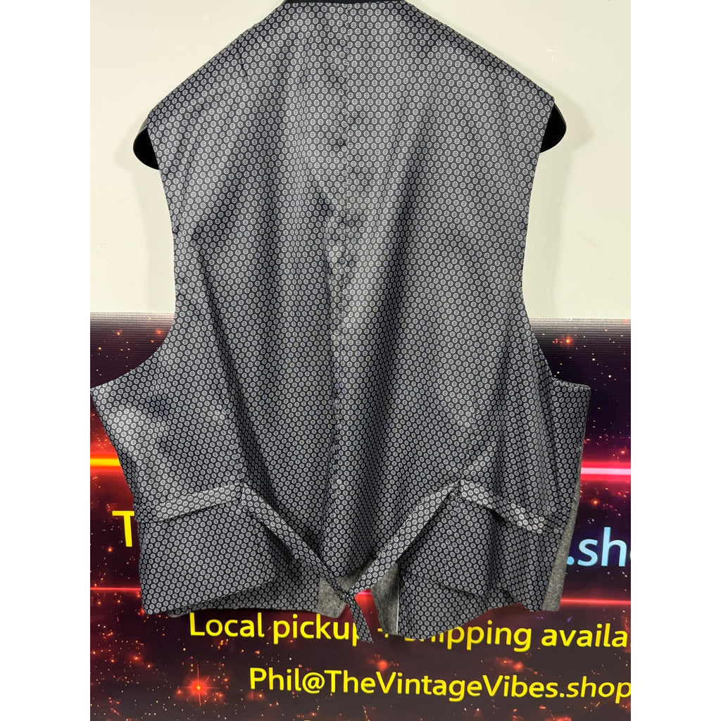 Ferrecci Bradford Grey Tweed Suit Jacket & Vest Mens 48R Slim Fit Formal XXL