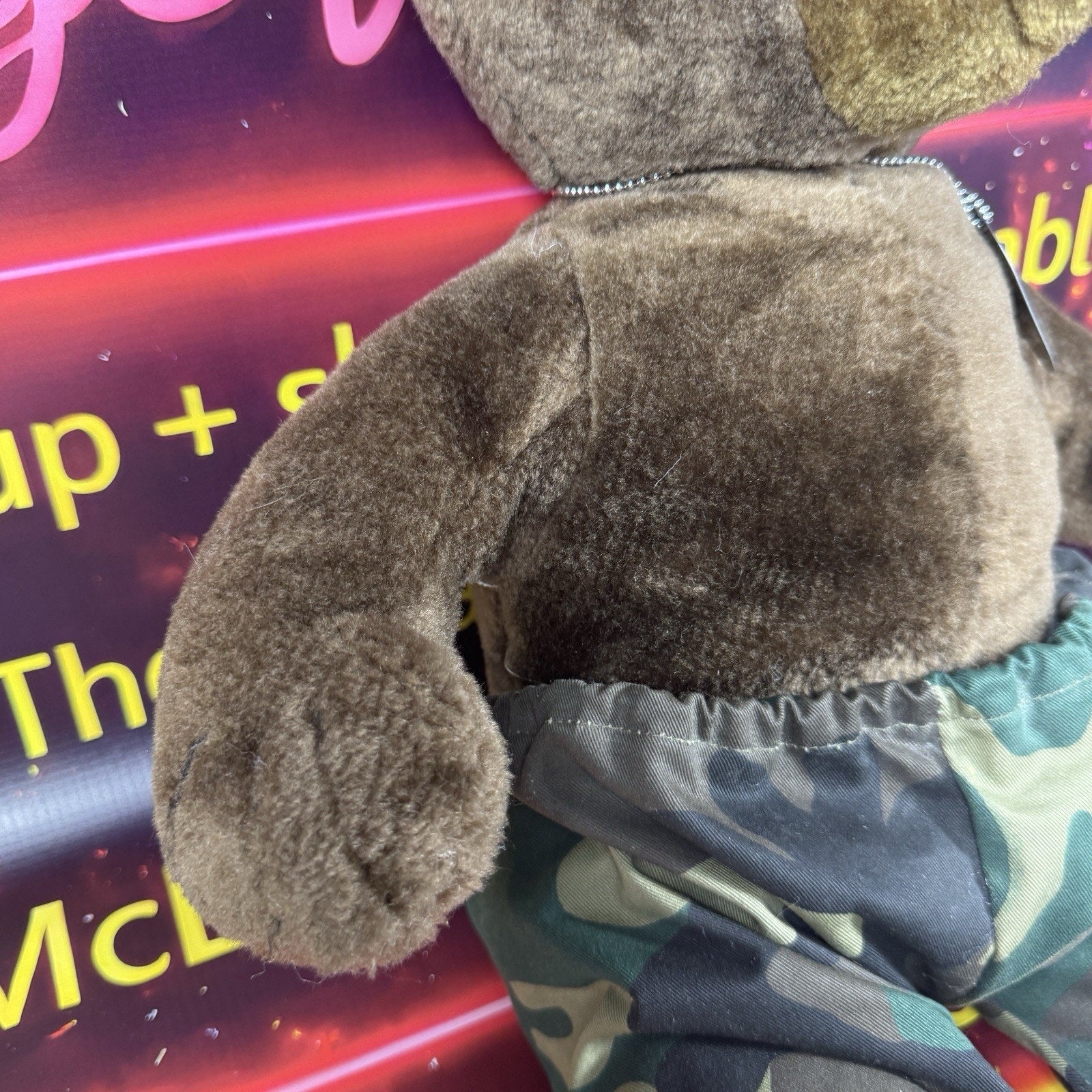 J.J. Wind Vintage 1986 US Army Bear Stuffed Plush Teddy 20" Tall