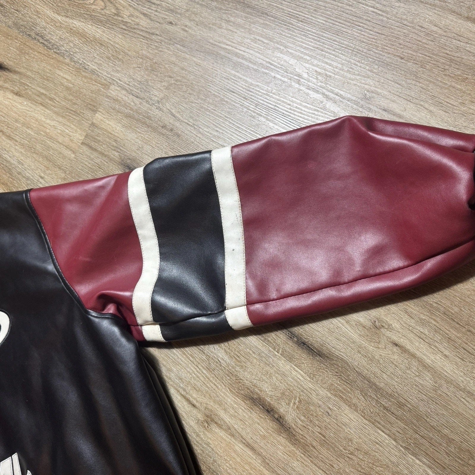Vintage Y2K Miami Heat NBA Basketball Black Leather Bomber Jacket Men’s XL RARE