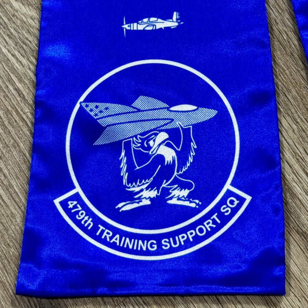Vtg Early 2000s USAF 479th Training Support Squadron Crew Scarf Made USA Rama