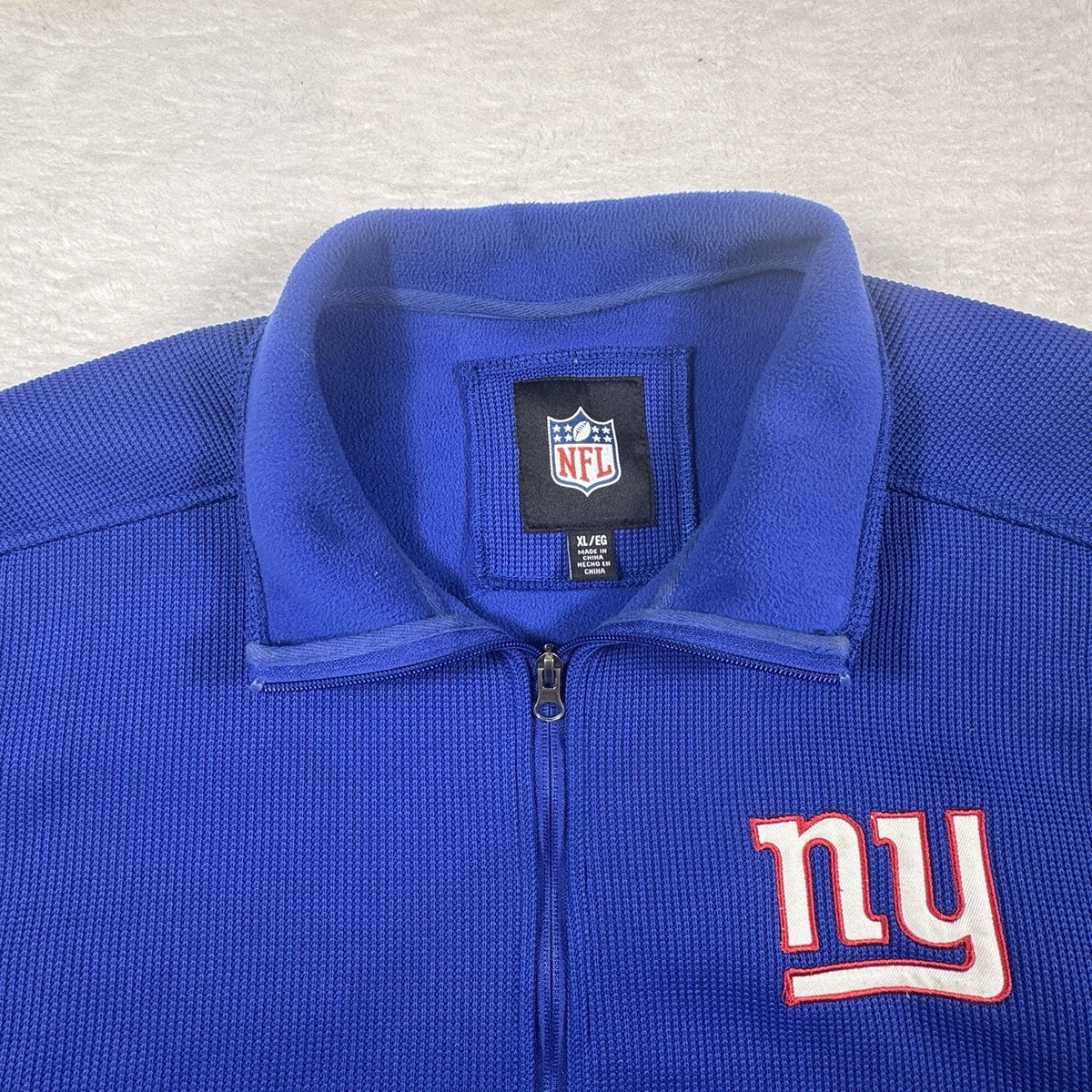 New York Giants G-III Men’s XL Full Zip Fleece Jacket Blue Gray NFL Football