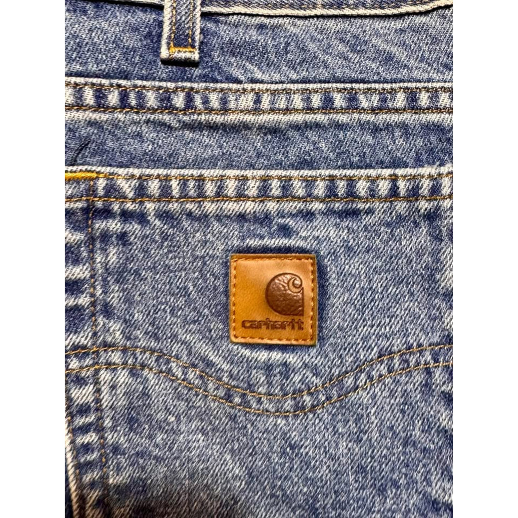 Carhartt B18 STW Men’s Traditional Fit Straight Leg Jeans 44x29 Light Wash Denim