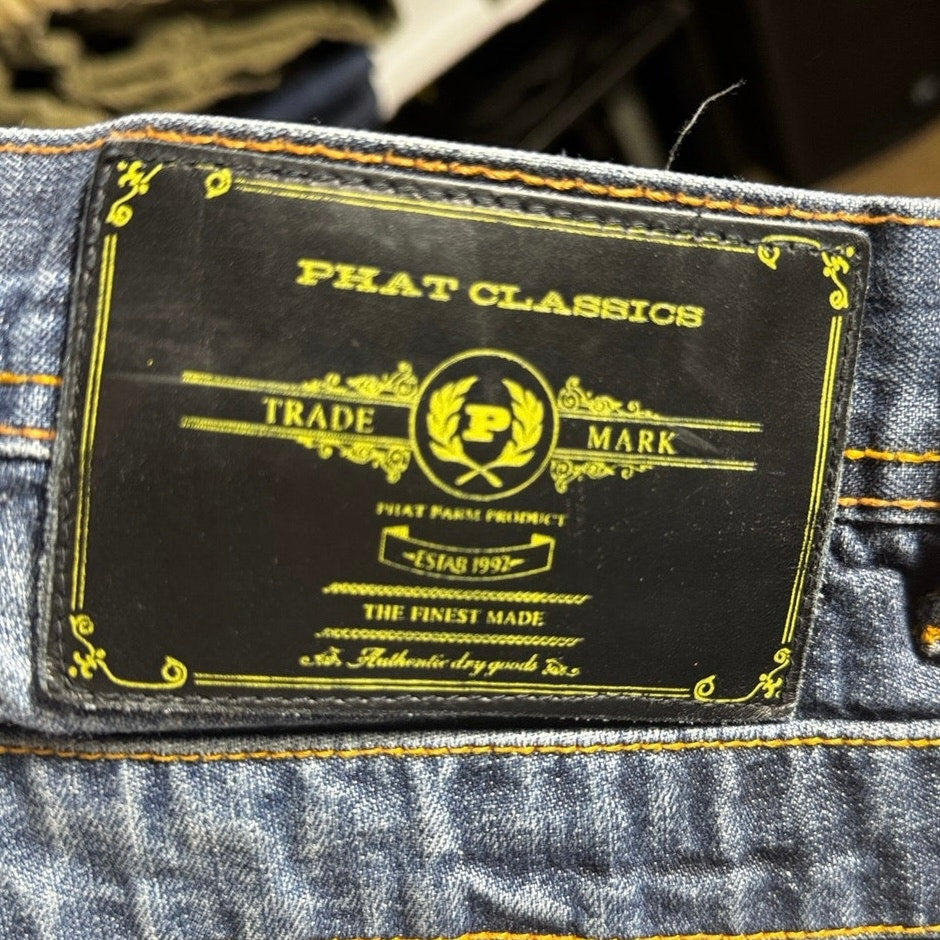 Phat Farm Classics Embroidered Flap Pocket Bootcut Jeans Men’s Size 38x34 Y2K