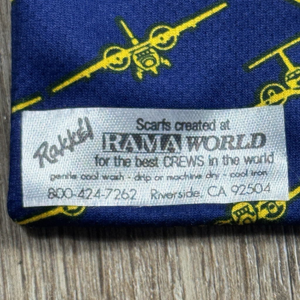 Vtg 1990s Uruguay Air Force Escuadrón Aéreo Nº3 Transport Crew Scarf USA