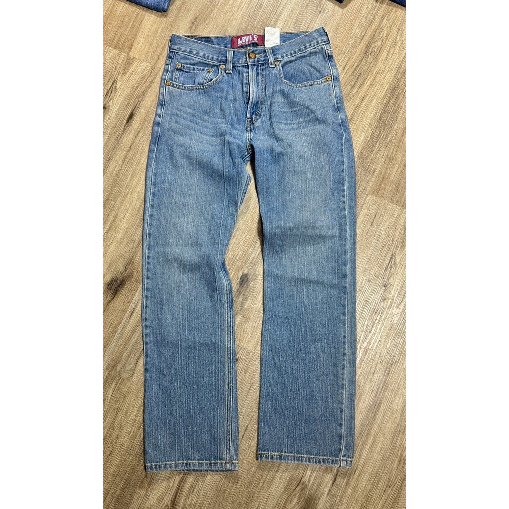 Levi's 514 Slim Straight Jeans Mens 28x28 Boys 16 Regular Light Wash Denim