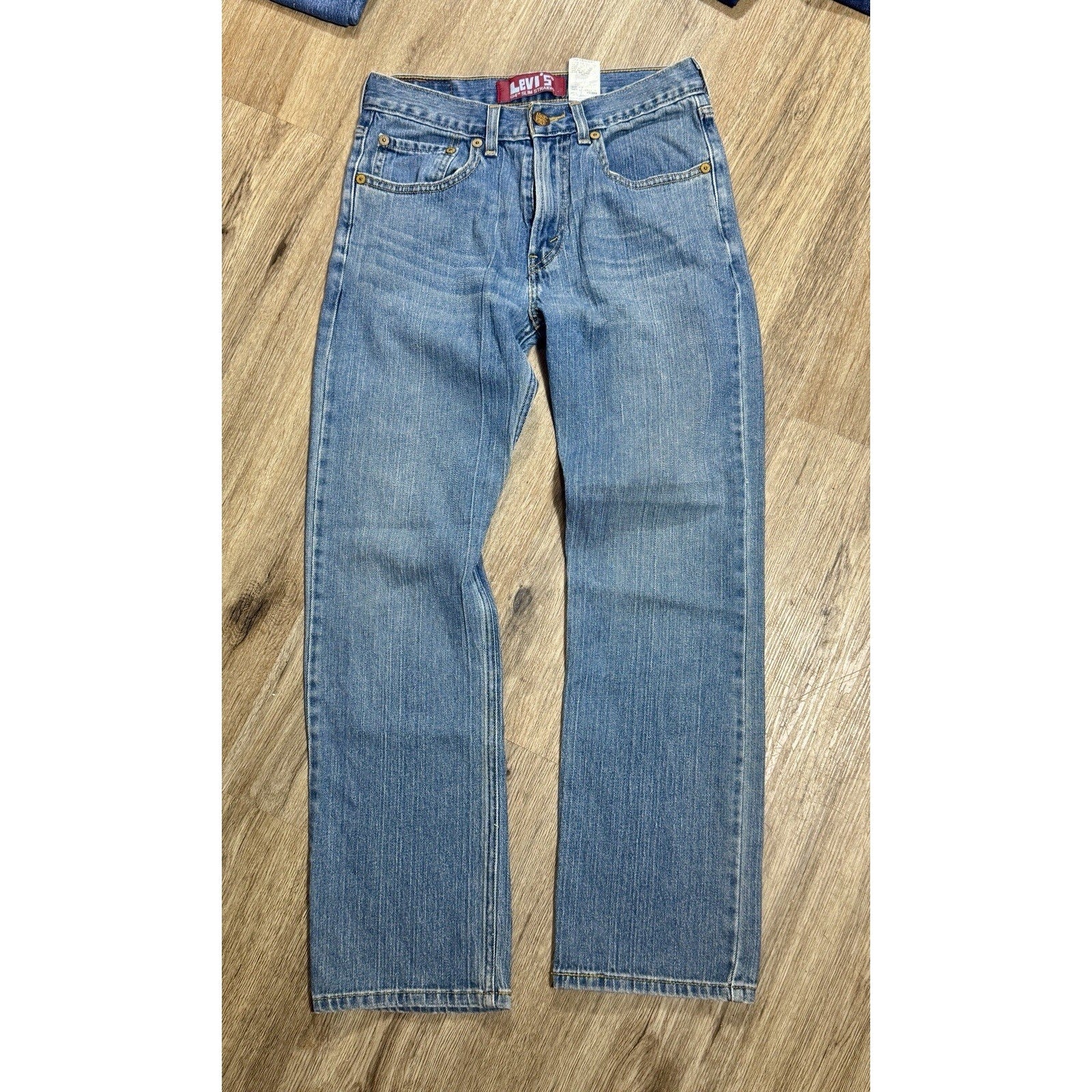 Levi's 514 Slim Straight Jeans Mens 28x28 Boys 16 Regular Light Wash Denim