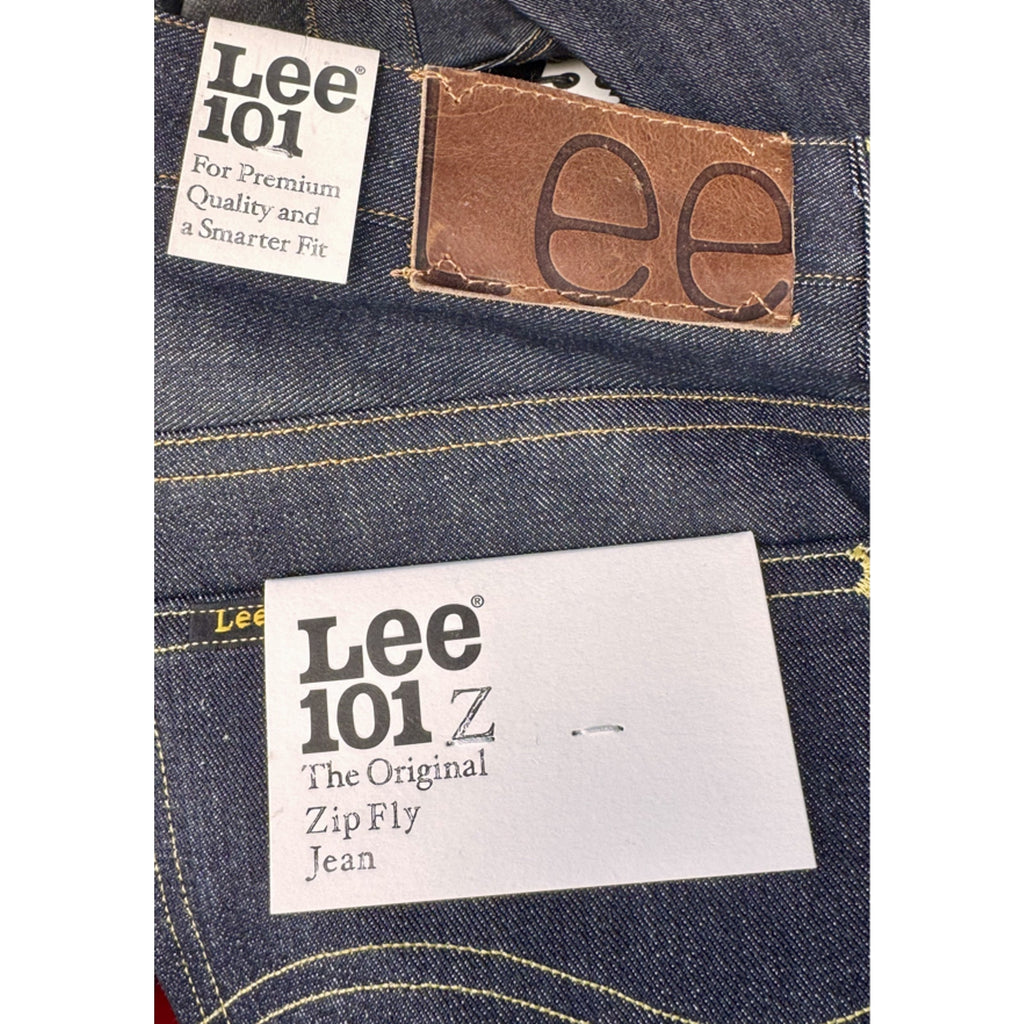 Lee 101Z Japanese Selvedge Denim Jeans Dry Indigo Made Italy 28x32 NWT
