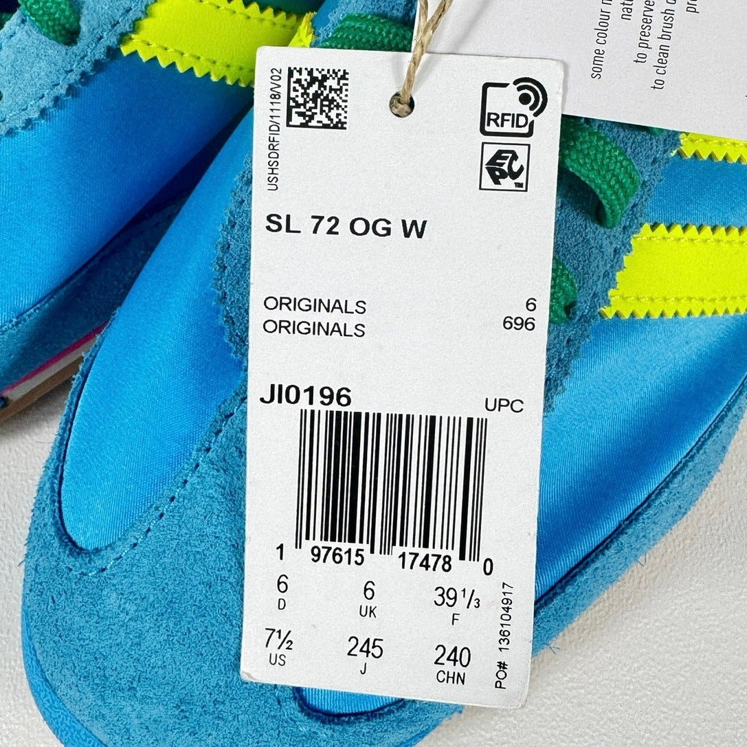 Adidas SL 72 OG W Blue Yellow Pink JI0196 Retro Runner Women’s 7.5 New