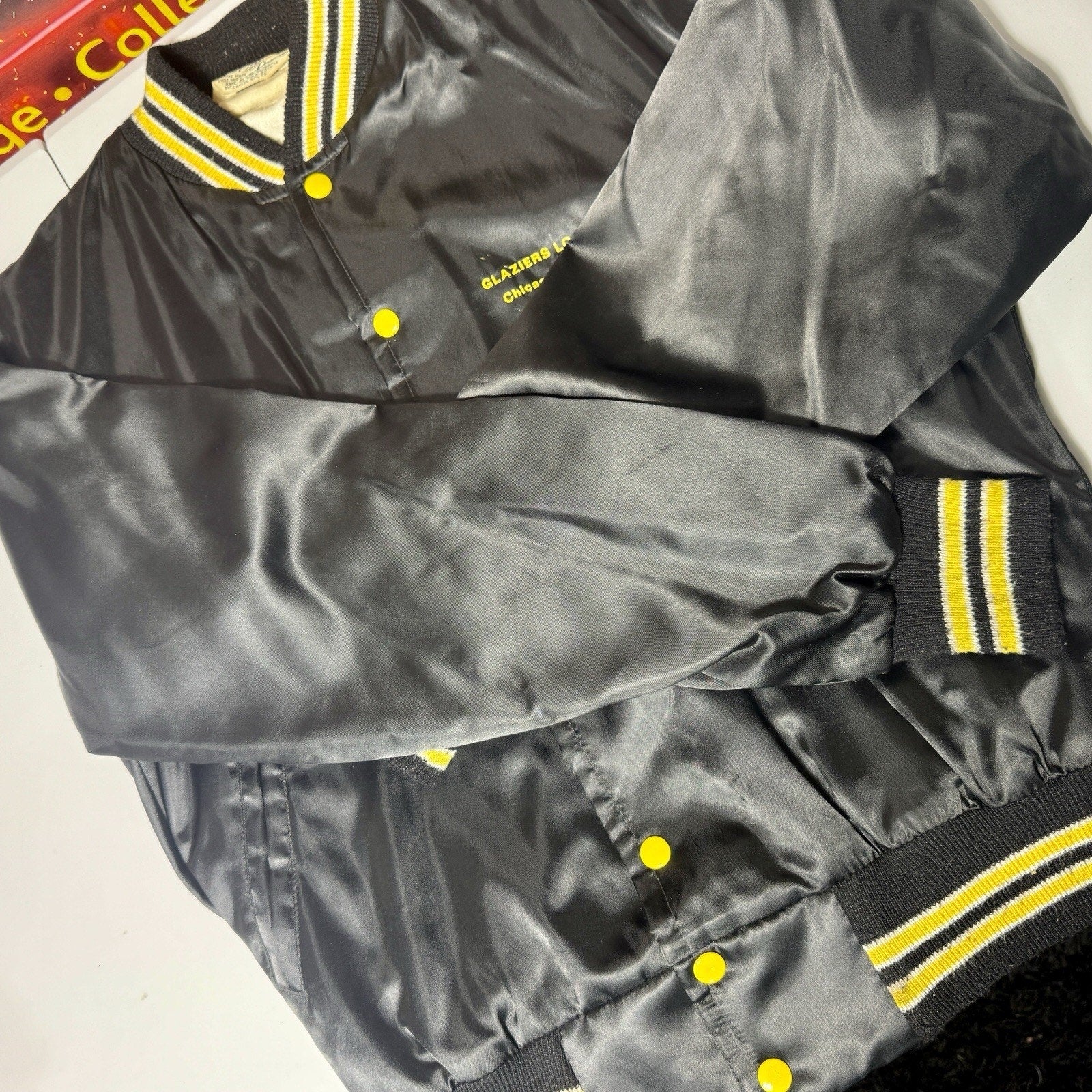 Vtg West Wind Glaziers Local 27 Union Satin Jacket USA ACTWU Men’s M Chicago HTF