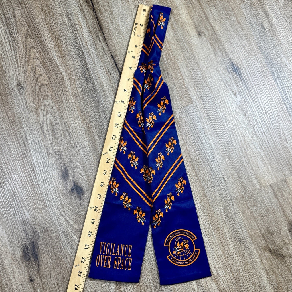 VTG 1990s RAMA World 1st Command & Control Squadron Flight Scarf USAF Space 46”