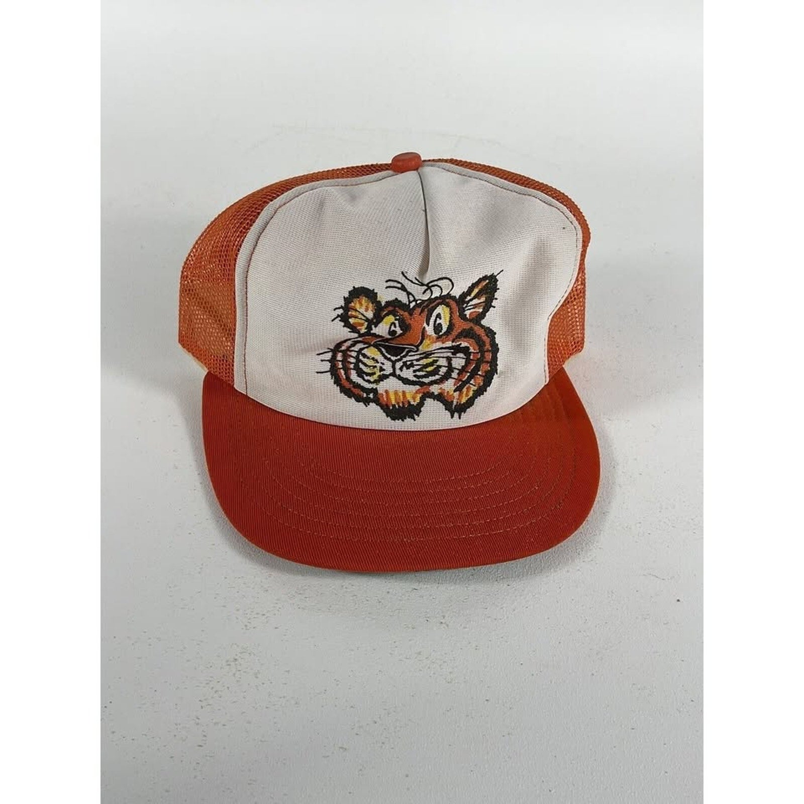 Vintage 80s Auburn Tigers Aubie Mesh Trucker Snapback Challenger Caps USA
