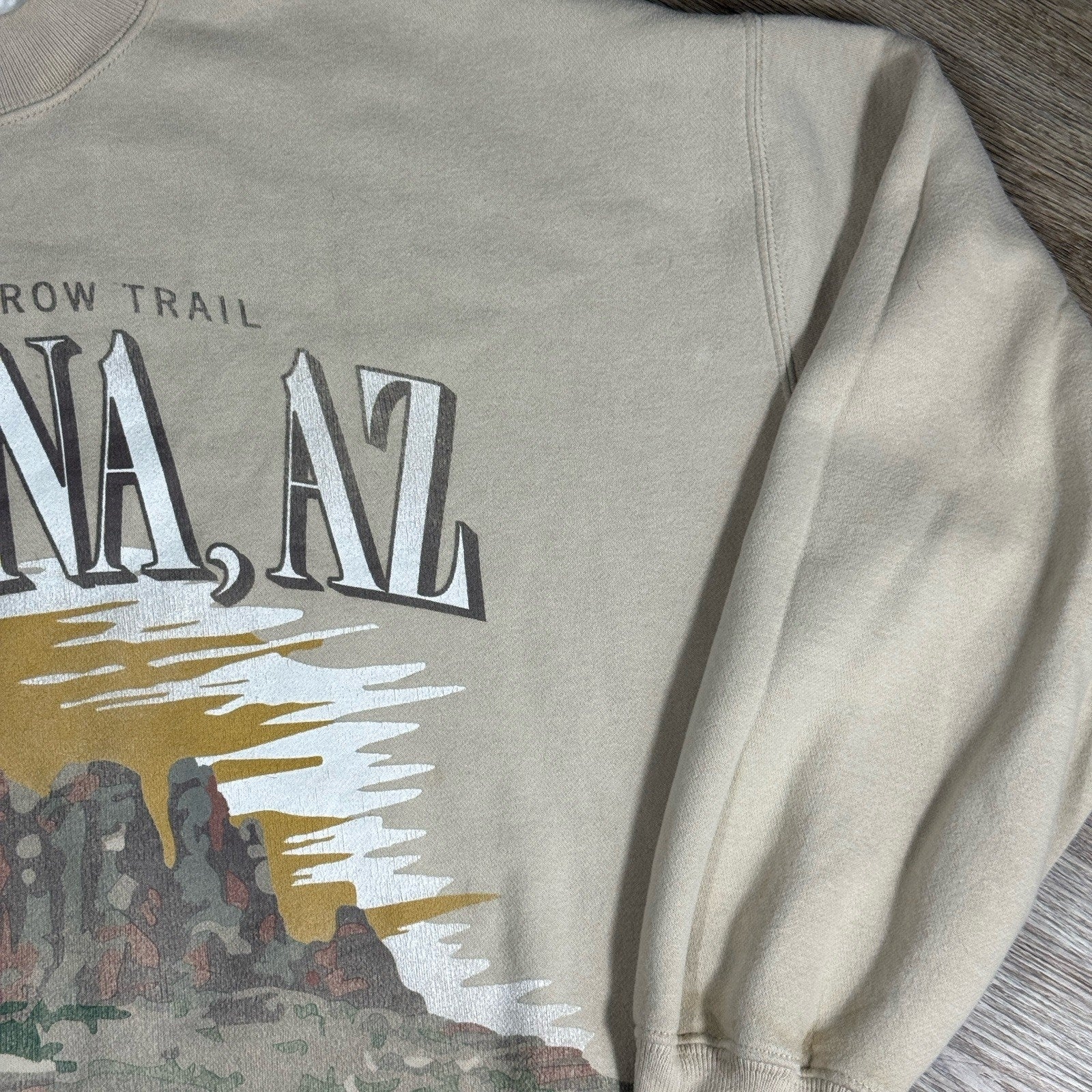 Vtg Abercrombie & Fitch Oversized Sedona AZ Crewneck Sweatshirt Mens S Fleece