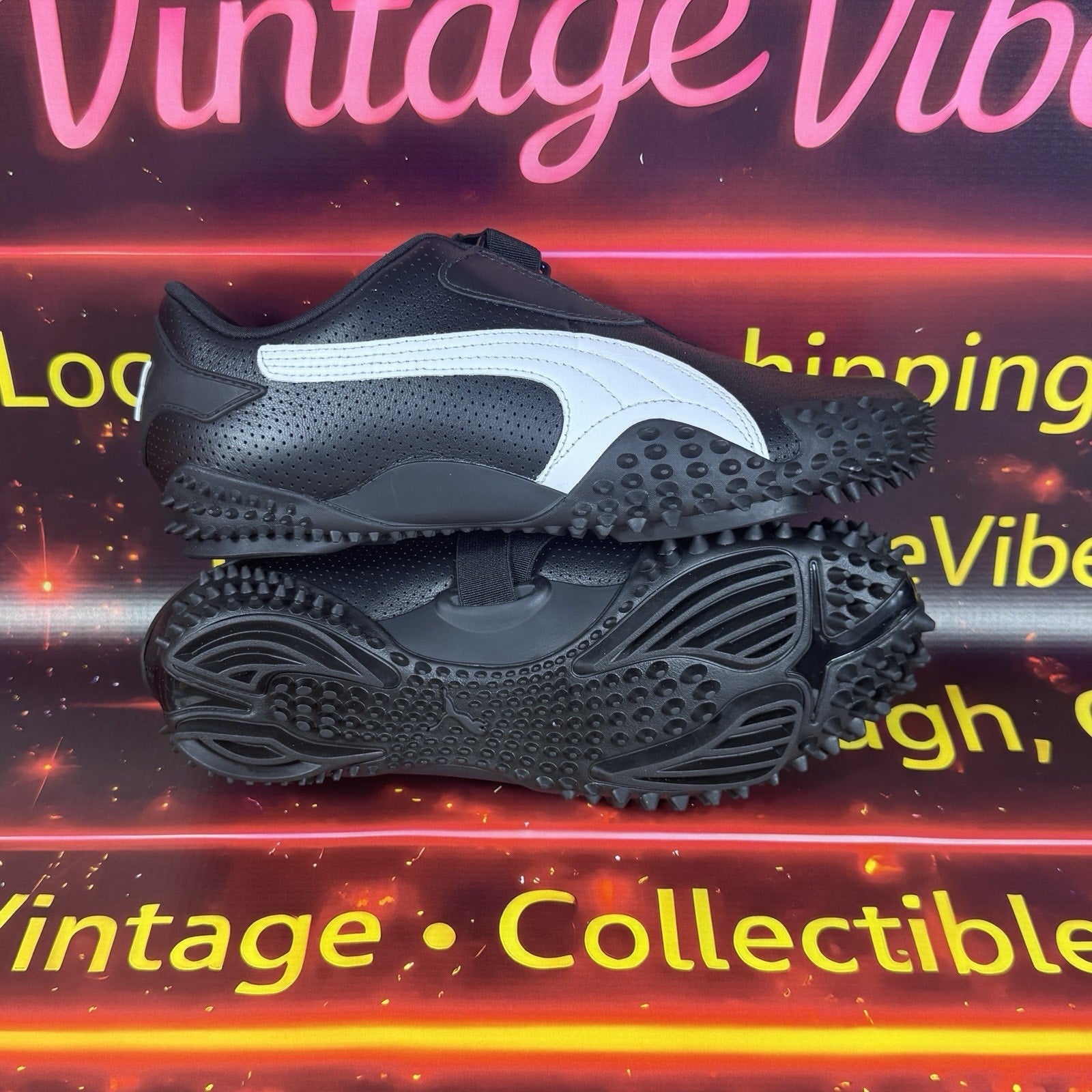 Puma Mostro Perforated Sneakers Black Men’s US 9 EUR 42 Hook & Loop 397331-02