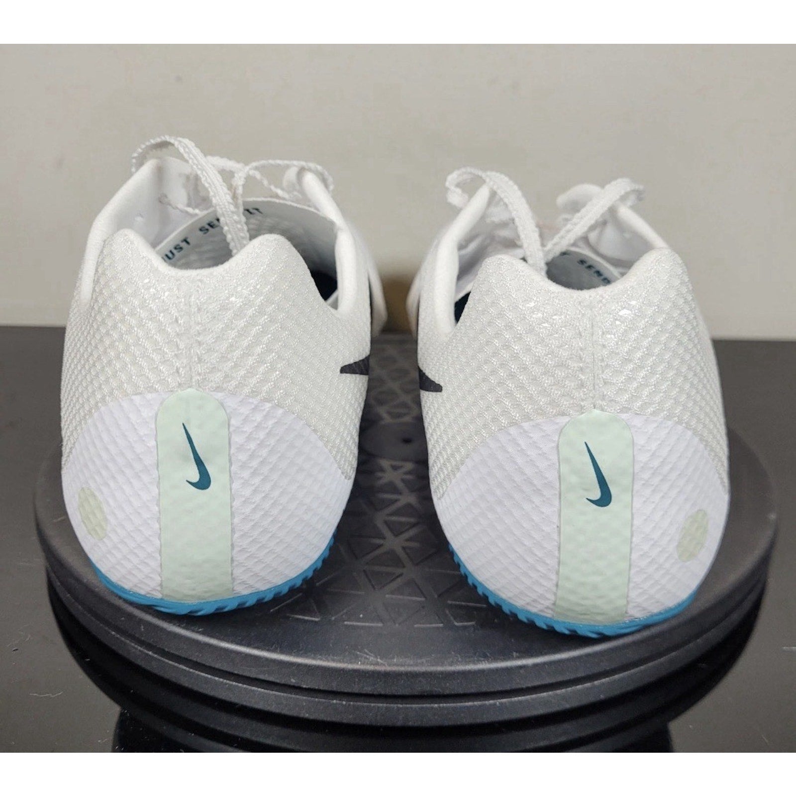 Nike Zoom Rival Sprint Track Spikes White Black Bright Spruce FZ9663-102 Sz 10.5