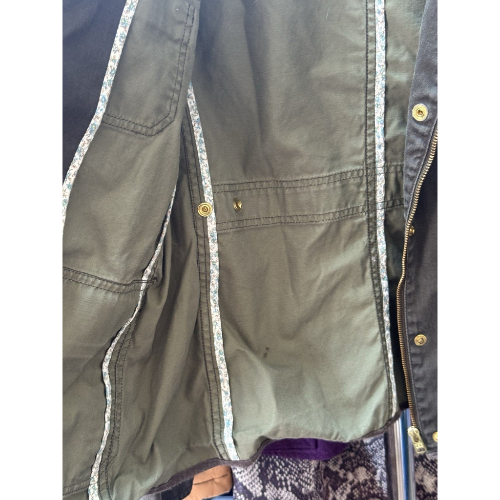 J. Crew Women's Downtown Field Jacket In Green Gold Size M Medium