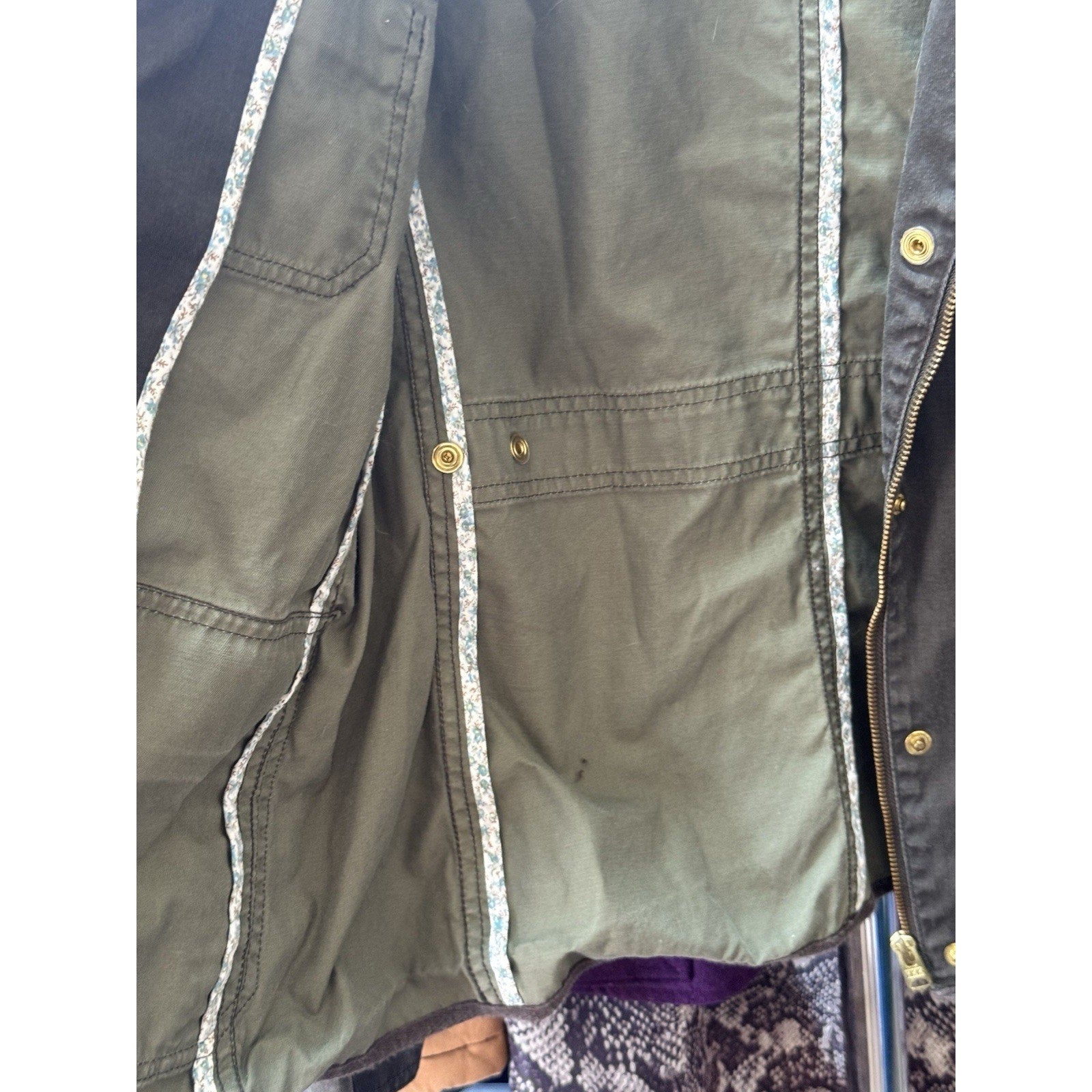 J. Crew Women's Downtown Field Jacket In Green Gold Size M Medium